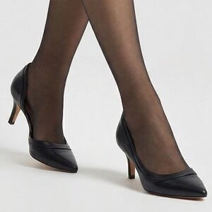 Abella Satine Black Pointed Toe d'Orsay Pumps Heels Womens 7.5M True Comfort